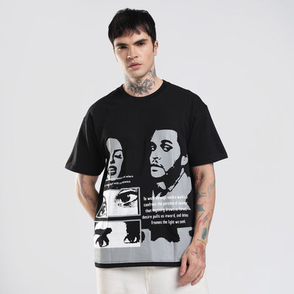 `love without morals' velmo black tee