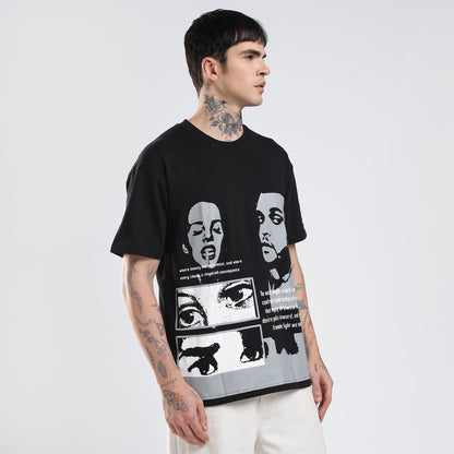 `love without morals' velmo black tee