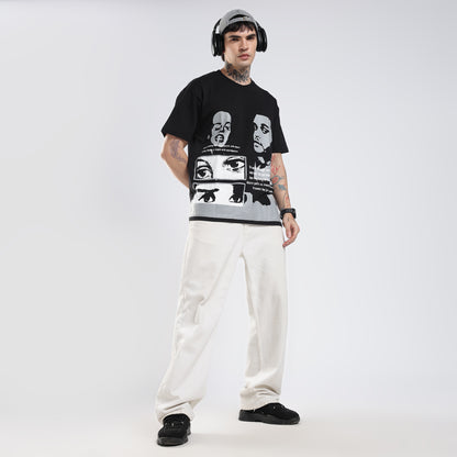 `love without morals' velmo black tee